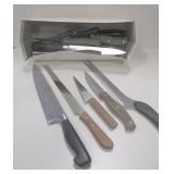 Various Size, Length & Manufacture Kitchen Knives