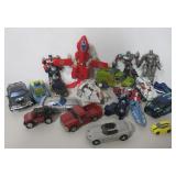 Box of Various Transformers Toys