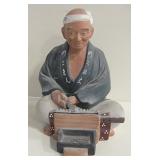 Ceramic Japanese Carpenter Figurine 5" X 7"