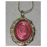 Cameo Necklace w/ Gold-Toned Chain
