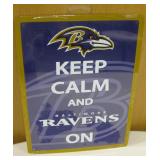 New NFL Keep Calm & Ravens On Metal Sign