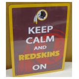 New NFL Keep Calm & Redskins On Metal Sign