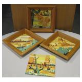 4 SW OilPaintings On Board - 3 Framed