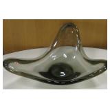 Holmegaard Denmark Smoked Glass Centerpiece Bowl