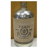 18" Tall Burlap Wrapped Silvered Glass Jug
