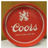 Vintage Coors Beer Serving Tray - Hole In Center