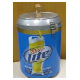 Metal Miller Lite Beer Can Cooler Styrofoam Lining