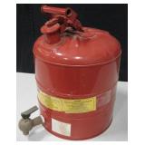 JustRite 5 Gallon Red Metal Safety Can Brass Spout
