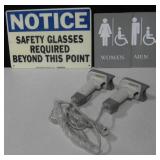 2 Quickscan 6000 Barcode Scanners & 3 Signs