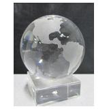 Oleg Cassini Crystal Earth Globe w/ Base