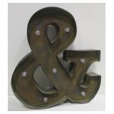 Battery Powered Lighted Ampersand - 12" Tall