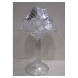 12.5" 2-Piece Crystal Glass Candle Holder Lamp