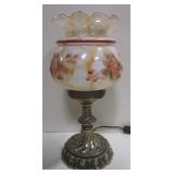 Vtg L&L Lamp w/ Westmoreland Glass Top