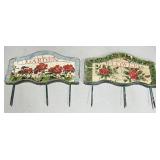 Set of 2 Mosaic Flower Garden Signs 12.5" X 10.5"
