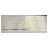76" X 57" Crocheted & 76" X 60" Lace Tablecloths