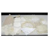 Box Lot of Vintage Lace Items