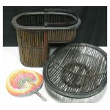 17.75" X 12" X 11.75" Stair Basket, Basket, & Fan