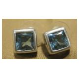 Aquamarine /Sterling Earrings
