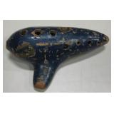 Vtg Austrian Ocarina Ceramic Flute - 6" Long