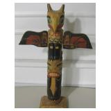 10.5" Eagle / Bear Totem Pole - Signed