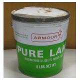 Vintage Armour 8lb Pure Lard Can