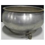 Vintage 18" Diameter Metal Bowl w/ Brass Spigot