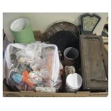 Box Lot of Assorted Home Decor Items