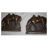 5" Iron Copper Wash Saddled Horse Bookends