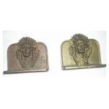 4.5" Iron - Gold Wash Indian Book  Ends