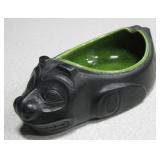 7" Faux Argillite & Ceramic Grease Bowl