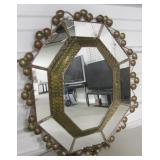 16" x 19" Tin Decorated Mexican Mirror