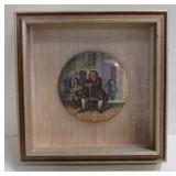 Framed Antique Hand Painted English Plaque