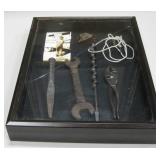 Shadow Box w/ Vintage Tools - Glass Is Cracked