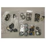 6 Button Cover Sets - 3 w/ Matching Earrings