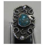 Vintage Sterling Silver & Turquoise SW Ring