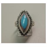 Sterling Silver Sleeping Beauty Turquoise SW Ring