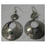 Pair Of Vintage NA Sterling Silver Earrings