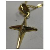Gold Over Sterling Silver Cross Necklace