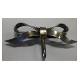 Sterling Silver Ribbon Brooch - Hallmarked