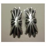 Sterling Silver Repousse Southwest Earrings