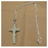 .925 Italian Jade Crucifix