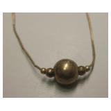 Sterling Silver Gold Overlay Necklace