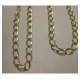 2 Sterling Silver Gold Overlay Necklaces - new