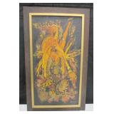 15.5" x 26" Mid-Century Wall Art - Signed