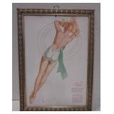 Framed August 1946 Calendar Vargas Girl