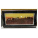 21" x 11" Virgil Thrasher Silhouette Art w/ Cert.