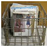 Metal Milk Crate w/ Large Format Clothing Patterns