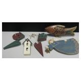 Box Lot of Wood Decor Items