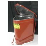 Eagle 10 Gallon Red Galvanized Steel Waste Can