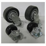 2 New Pair Of Casters 2 - 5" x 2" & 2 - 3" x 1.25"